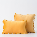 Plain hair ball sofa velvet cushion cover